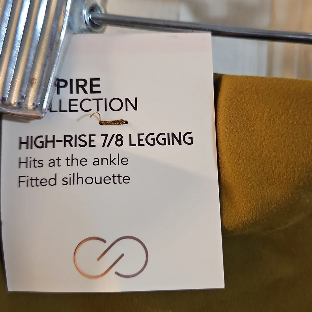 CALIA Women's Inspire Crochet 7/8 Leggings: OLIVE BRONZE: NEW WITH TAGS: SIZE XS - Picture 4 of 6